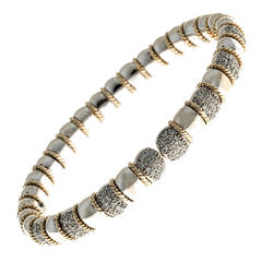 Sonia B Bypass Style Diamond Gold Bracelet