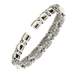 Sonia B Round Diamond Gold Flex Bracelet 6