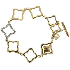 David Yurman Diamond Gold Bracelet 3