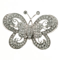 Pave Diamond Gold Butterfly Pin 8