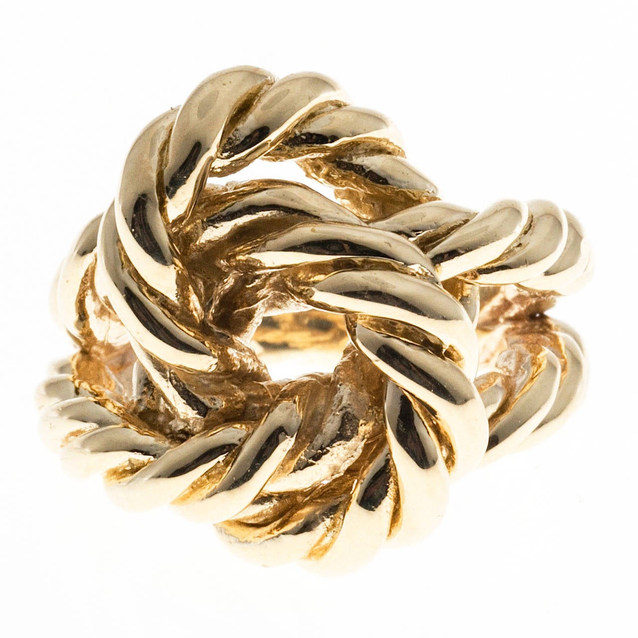 Solid Twisted Wire Gold Knot Ring For Sale at 1stdibs