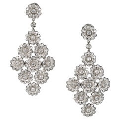 Tiffany & Co. 4.15 Carat Diamond Platinum Dangle Chandelier Earrings
