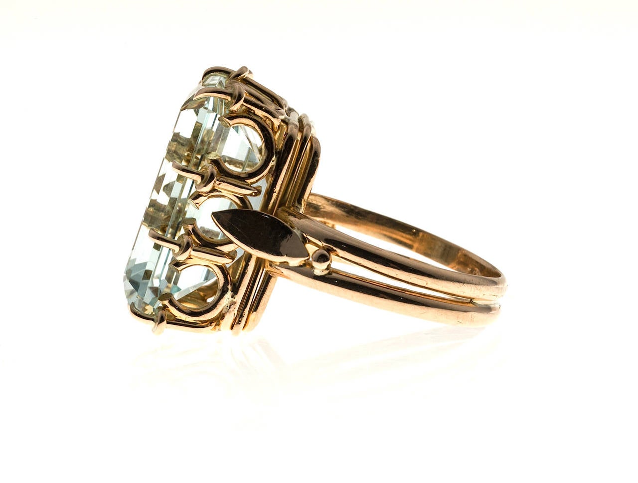 aquamarine gold ring vintage