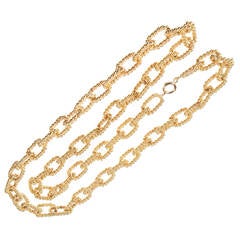 Gold Twisted Wire Chain Necklace