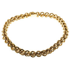 Giovanni Marchisio Italian Gold Woven Link Necklace 12