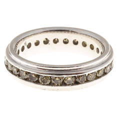 Colored Diamond Eternity Band Channel Set Ring 8