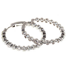 Diamond Gold Hoop Earrings 2