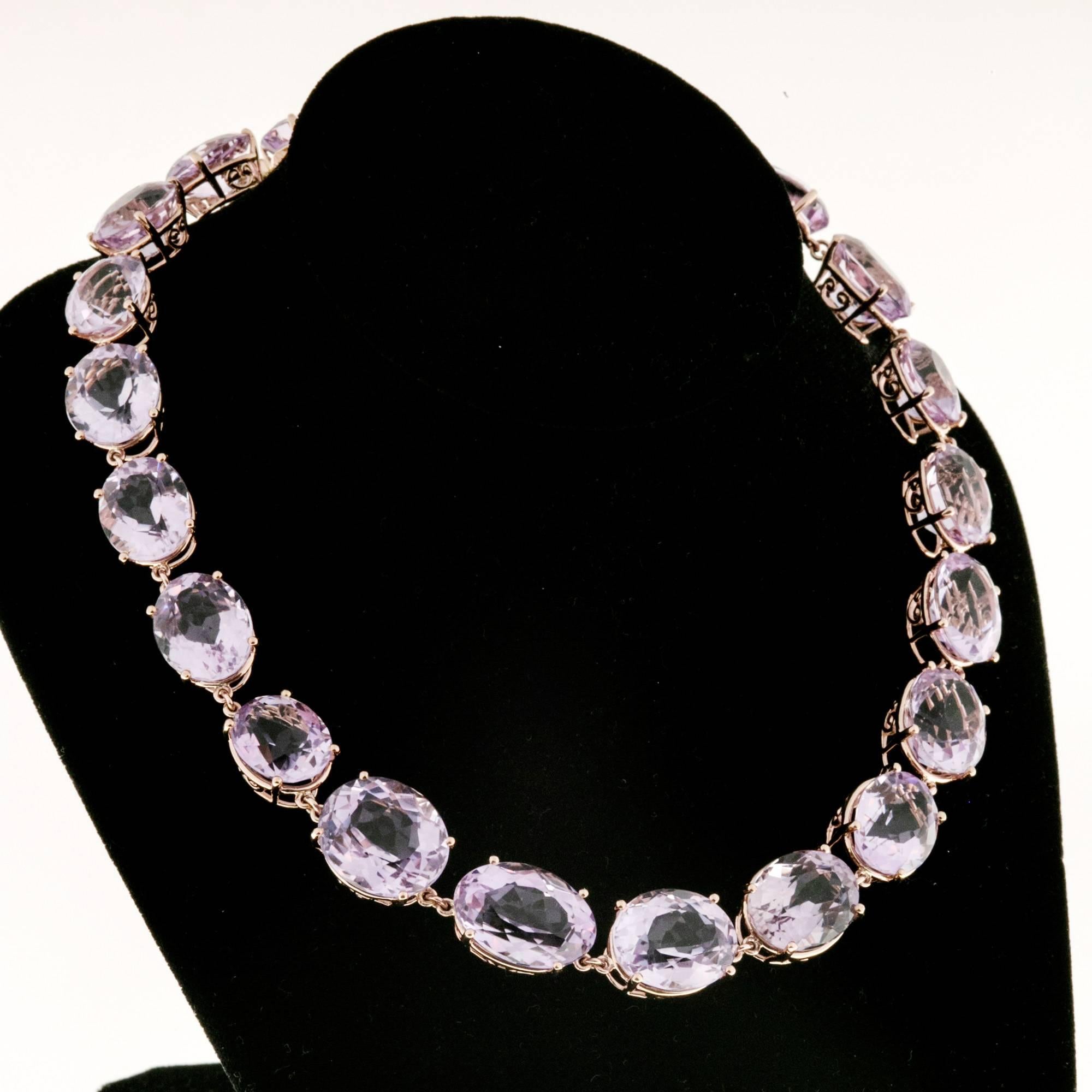 Women's Peter Suchy Lilac Amethyst Gold Necklace