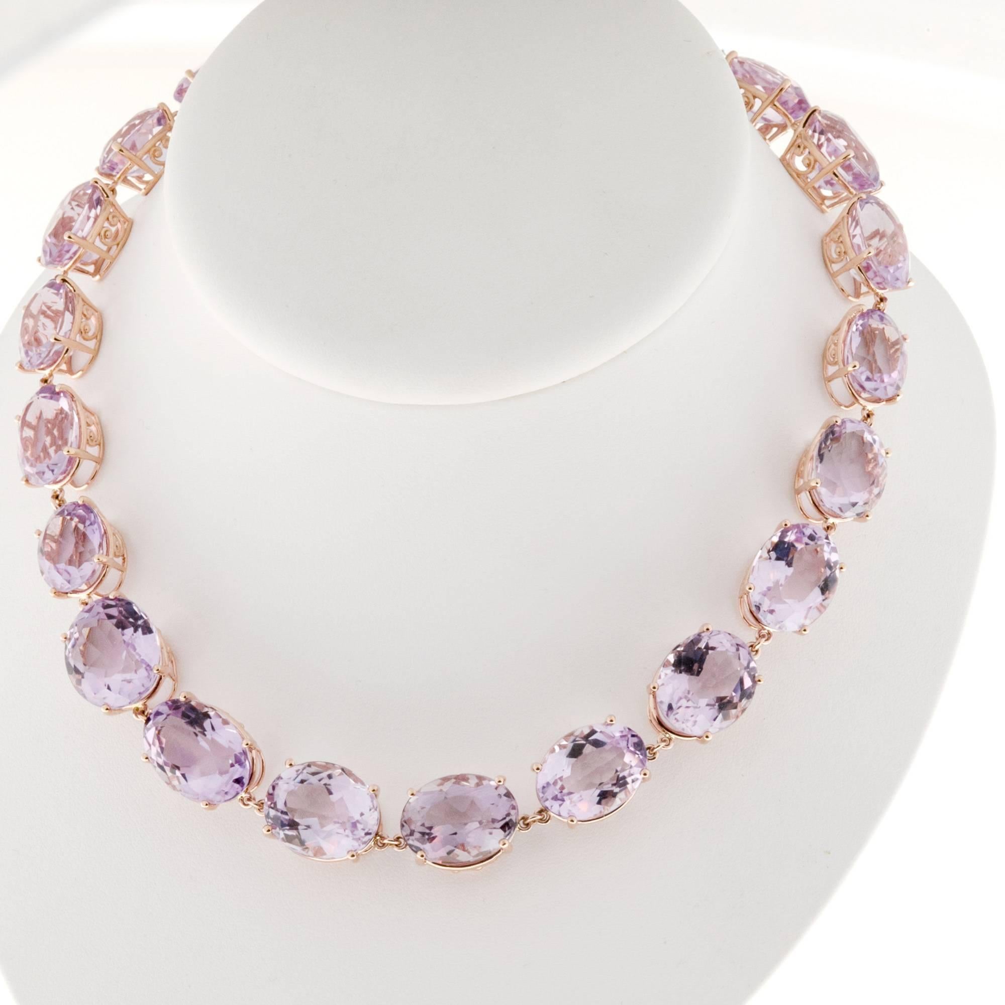 Peter Suchy Lilac Amethyst Gold Necklace  1