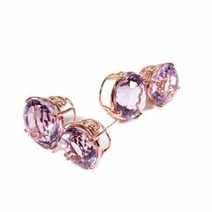 Peter Suchy Lilac Amethyst Gold Earrings 