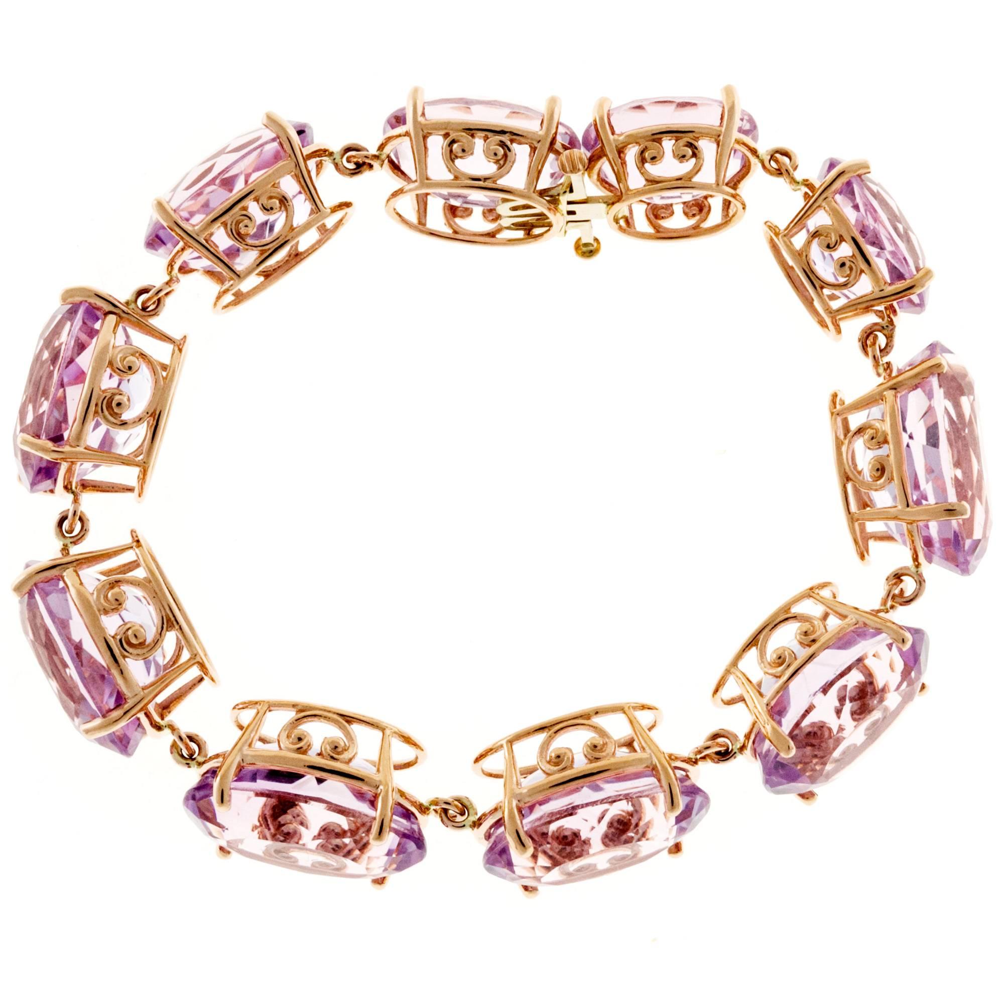 Women's Peter Suchy Lilac Amethyst Gold Bracelet