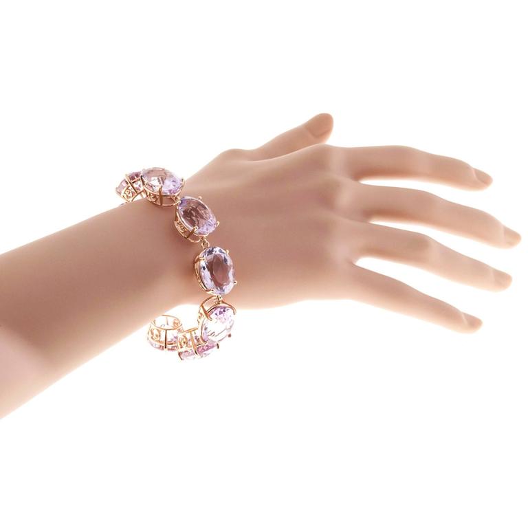 Peter Suchy Lilac Amethyst Gold Bracelet at 1stDibs