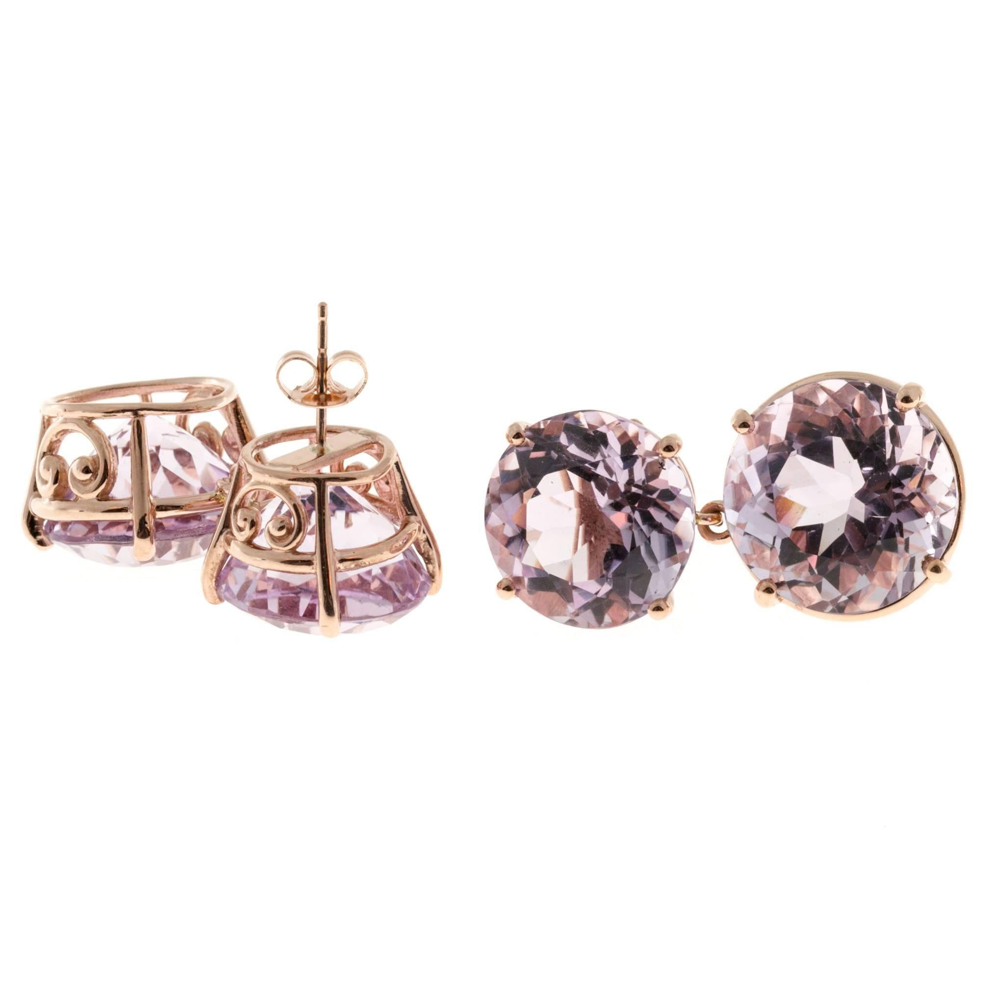 Peter Suchy Lilac Amethyst Gold Earrings 3