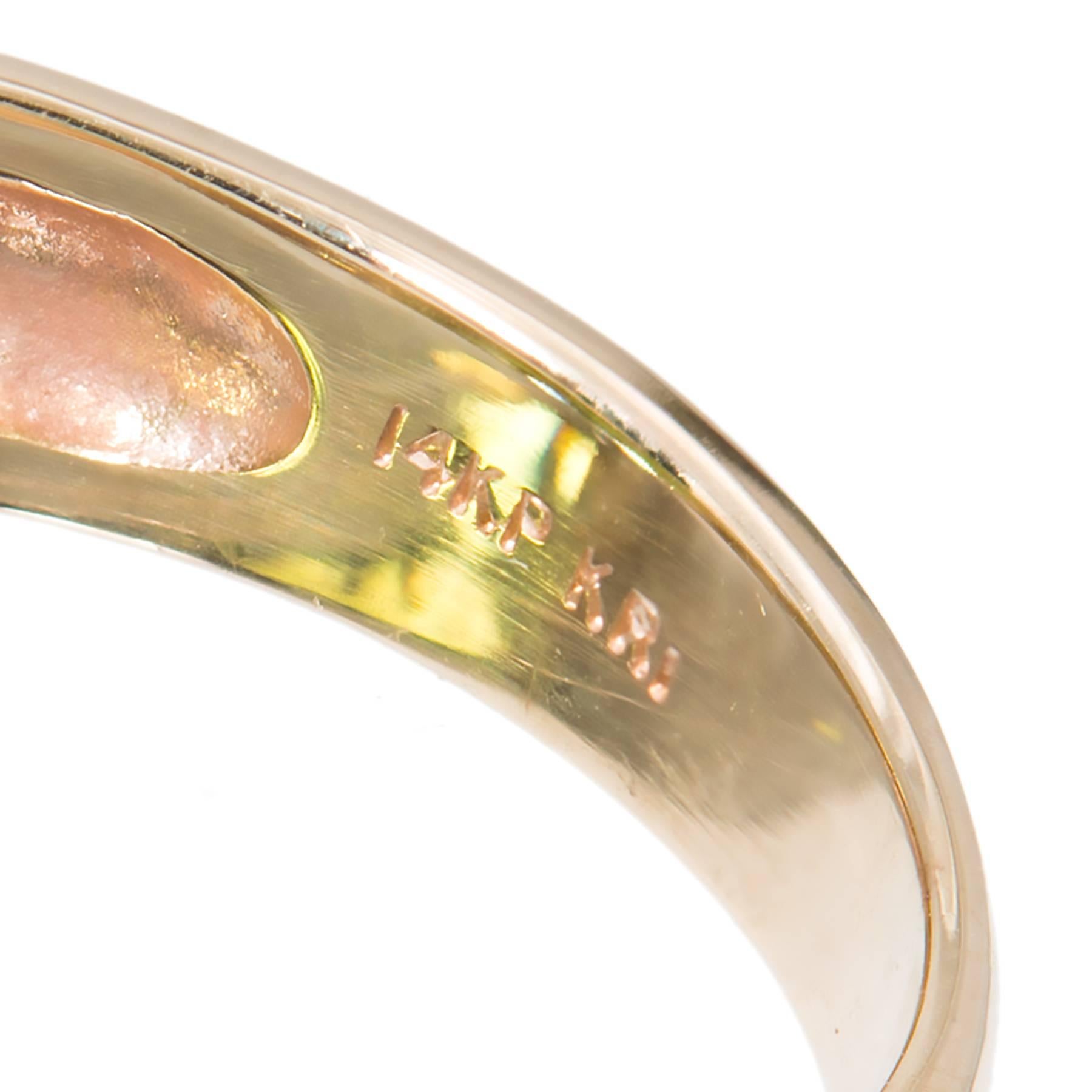 Bright Green Peridot Diamond Gold Ring 1