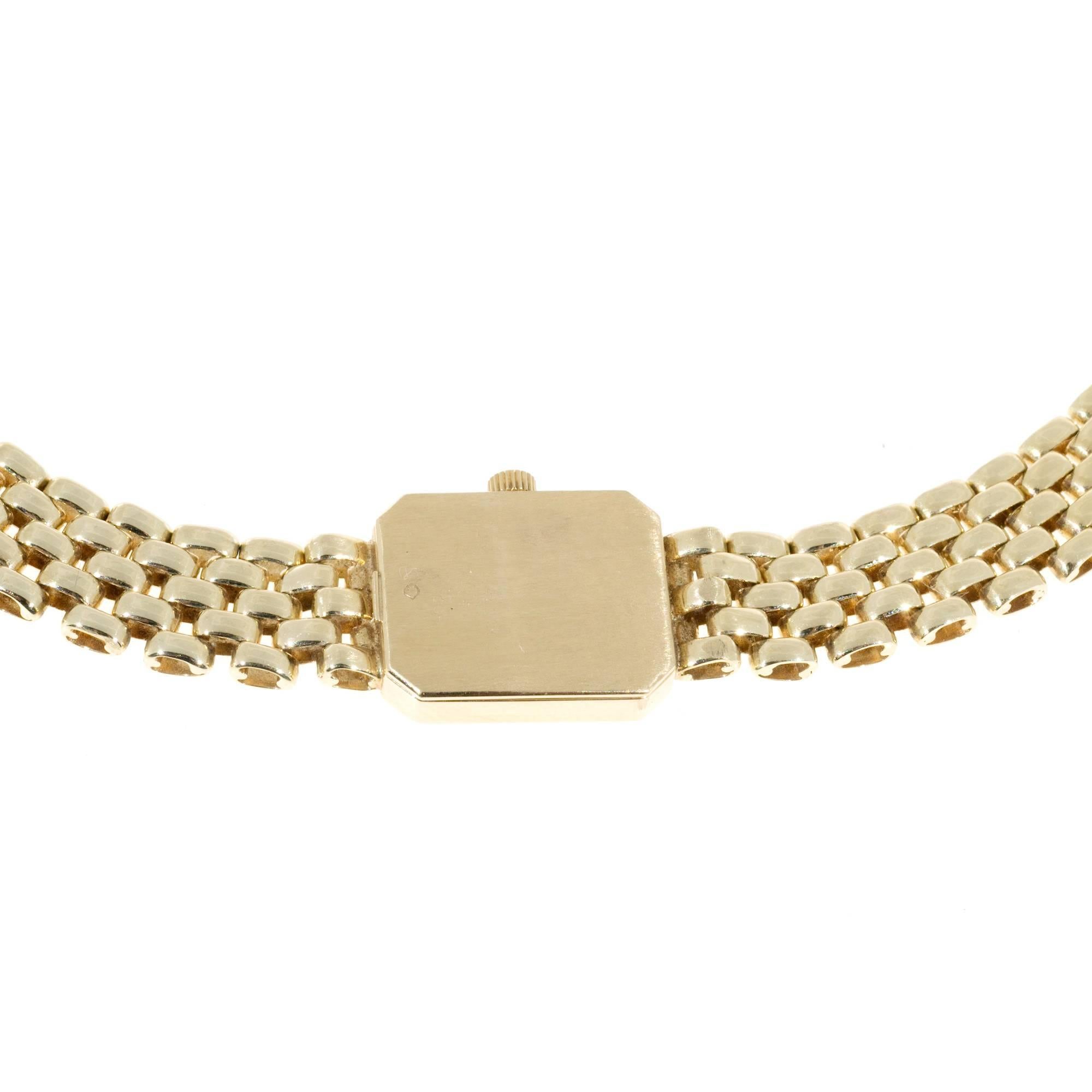  Baume & Mercier Montre-bracelet panthère en or jaune à 5 rangées de quartz, pour femmes Pour femmes 