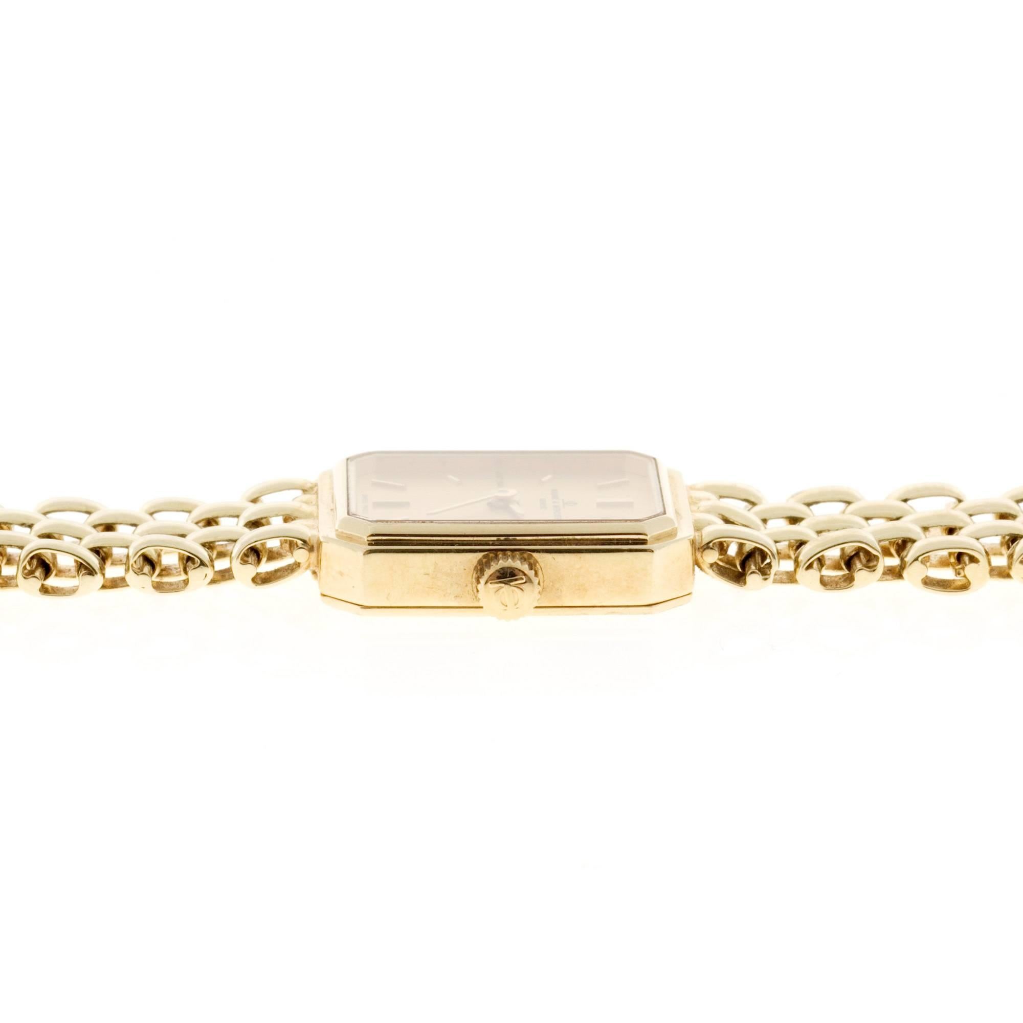 Baume & Mercier Montre-bracelet panthère en or jaune à 5 rangées de quartz, pour femmes 3