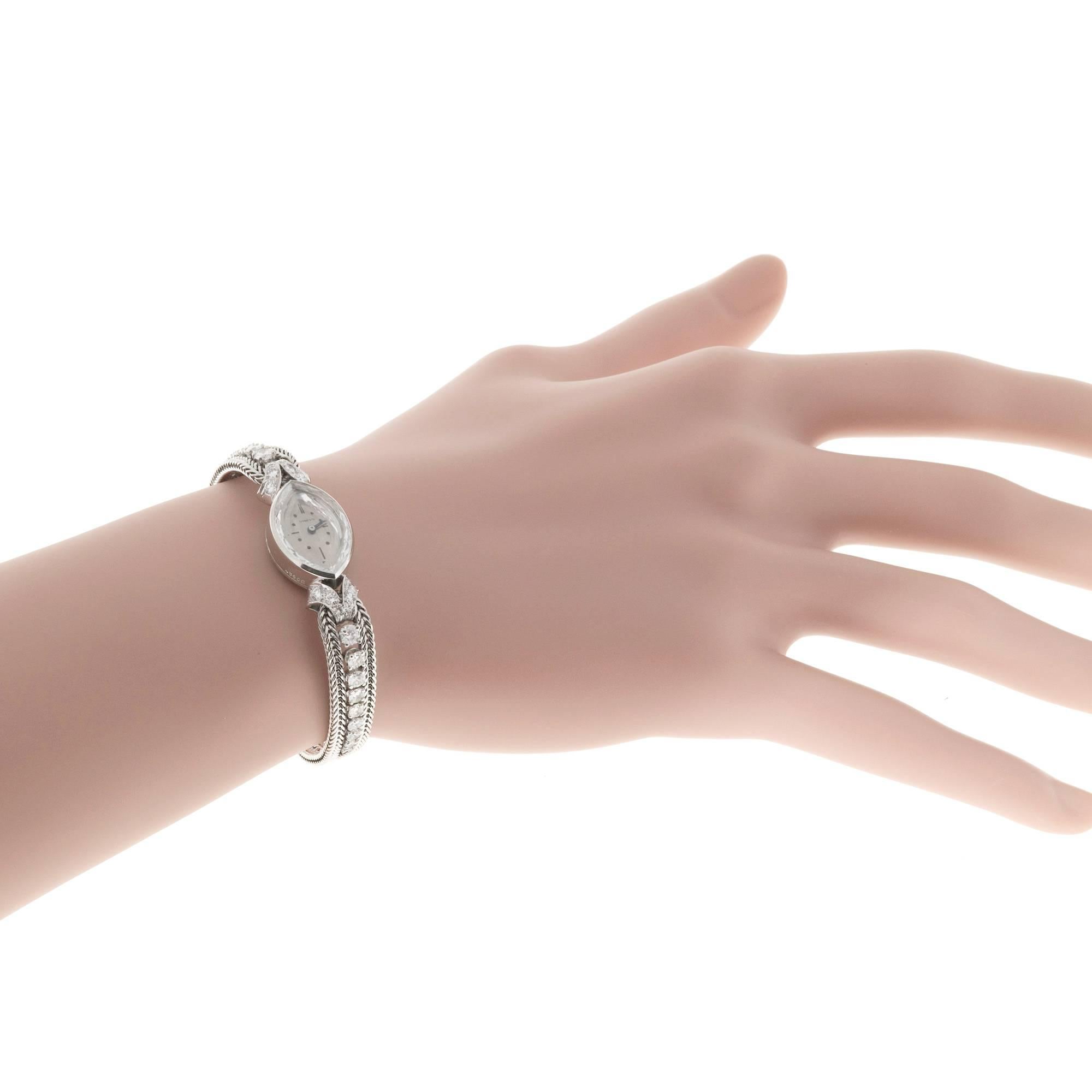 Tiffany & Co. Lady's Diamond Manual Wind Wristwatch 3