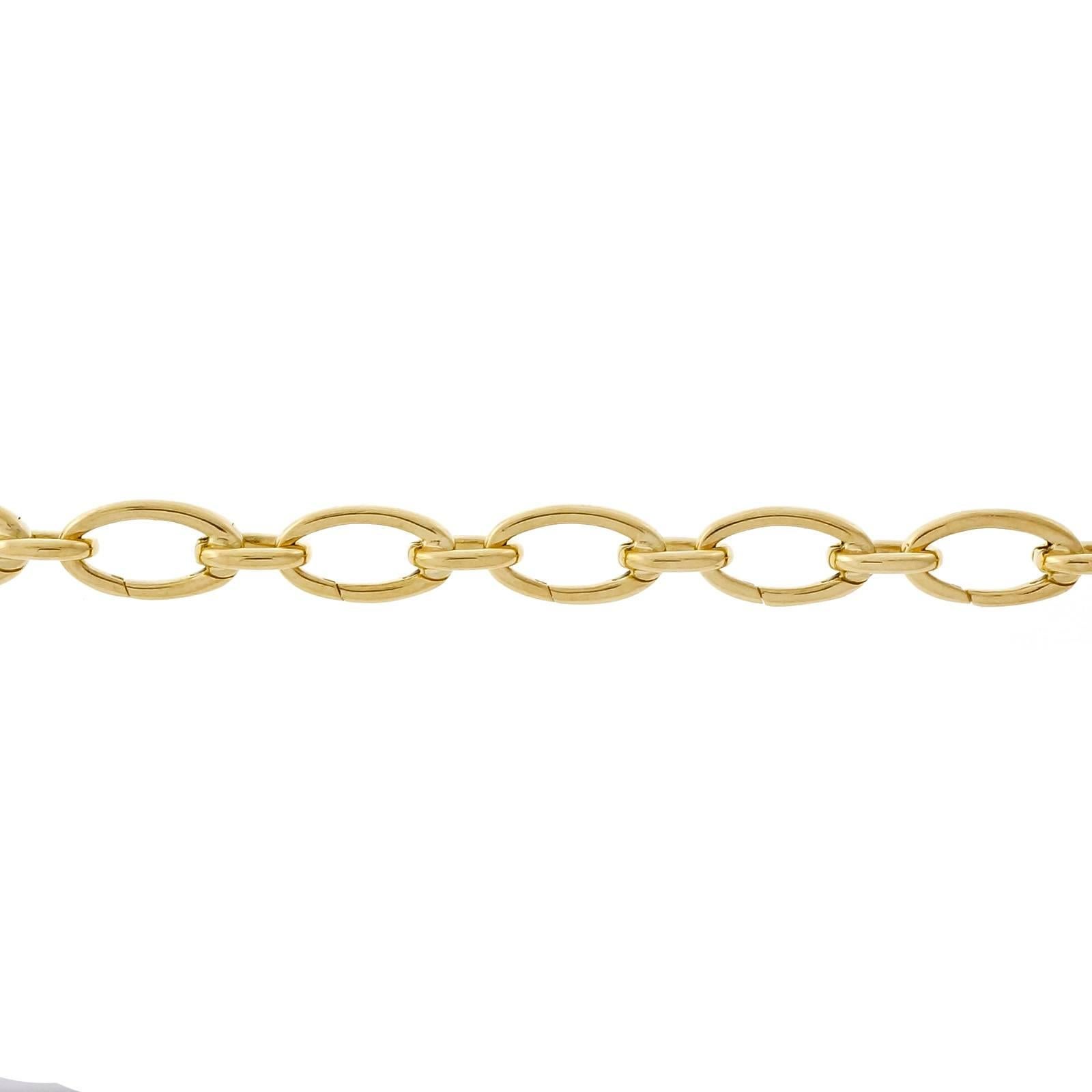 Tiffany & Co. massivem Gold Link Verschluss Halskette im Zustand „Gut“ in Stamford, CT