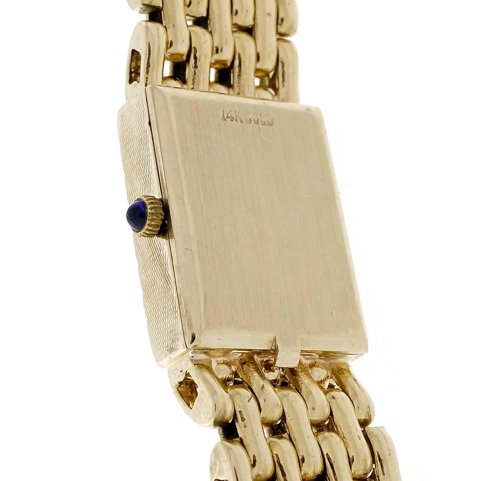 Cyma Lady's Gelbgold Diamant benutzerdefinierte Zifferblatt Quarz-Armbanduhr 1