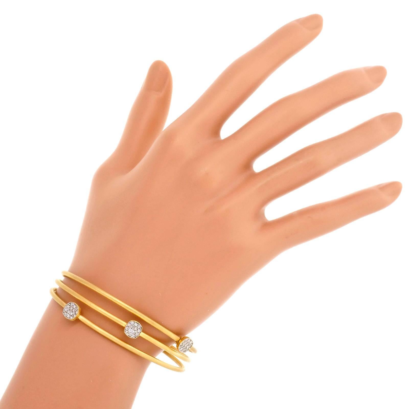 Isaac Reiss Diamond Gold Cuff Bracelet  1
