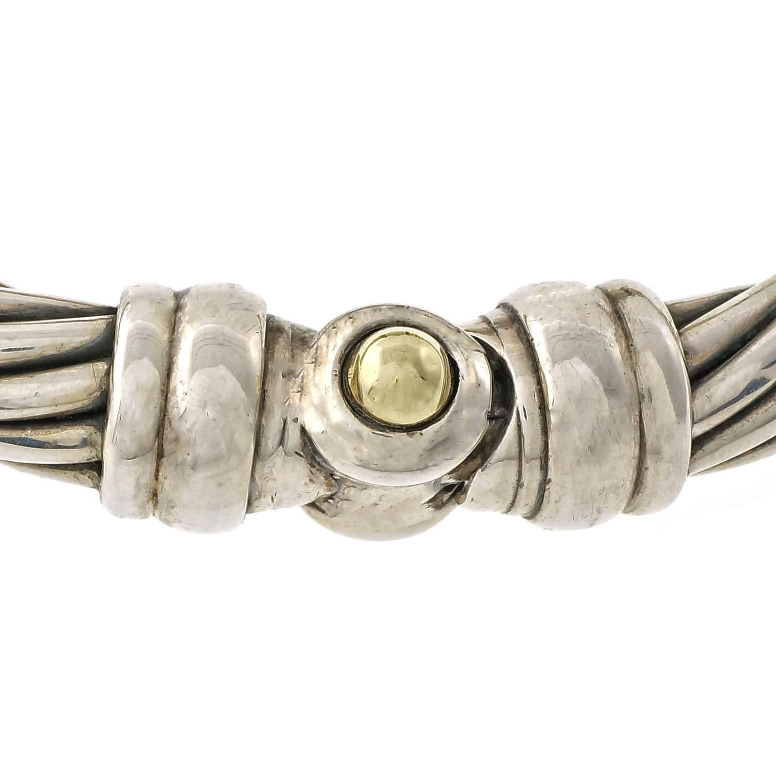 David Yurman Gelbgold Silber Kabelquarz-Armbanduhr für Damen oder Herren im Angebot