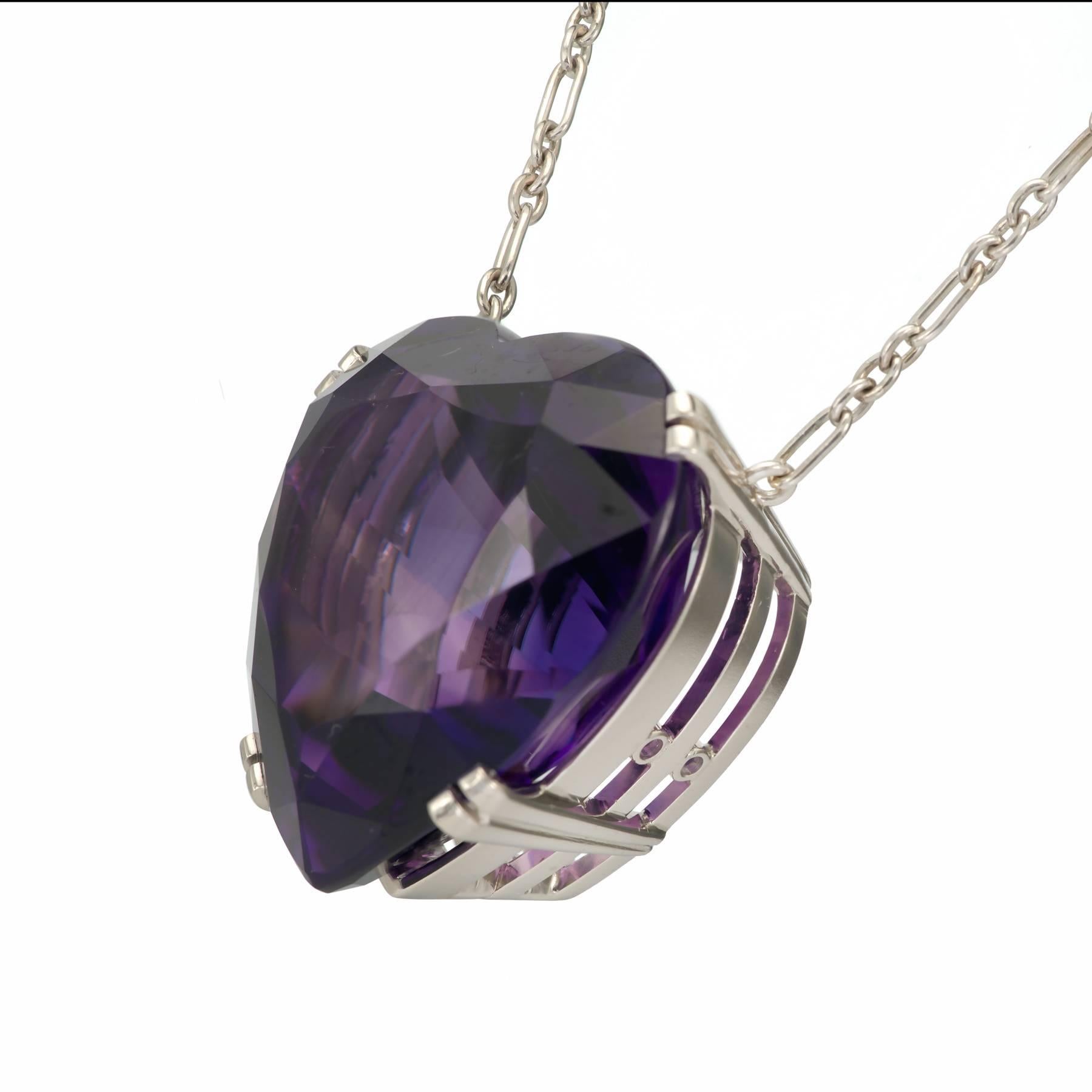 tiffany purple heart necklace