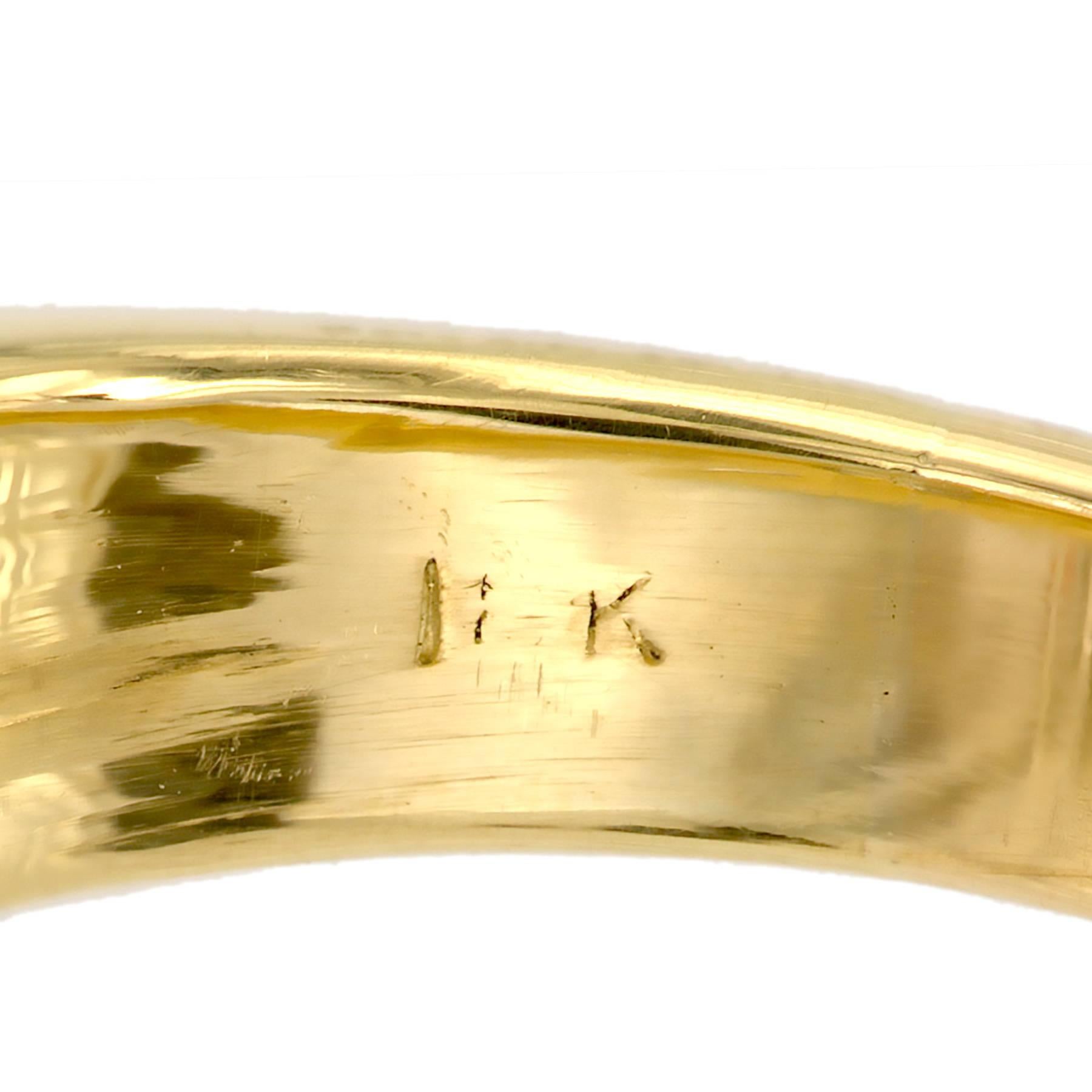 Herren Diamant Lünette Heavy Gold Platin Ring im Zustand „Gut“ in Stamford, CT