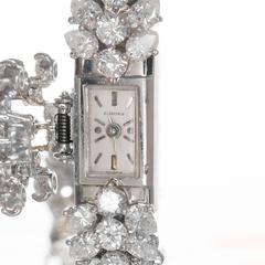 Blancpain Lady's Platinum Diamond Covered Wristwatch