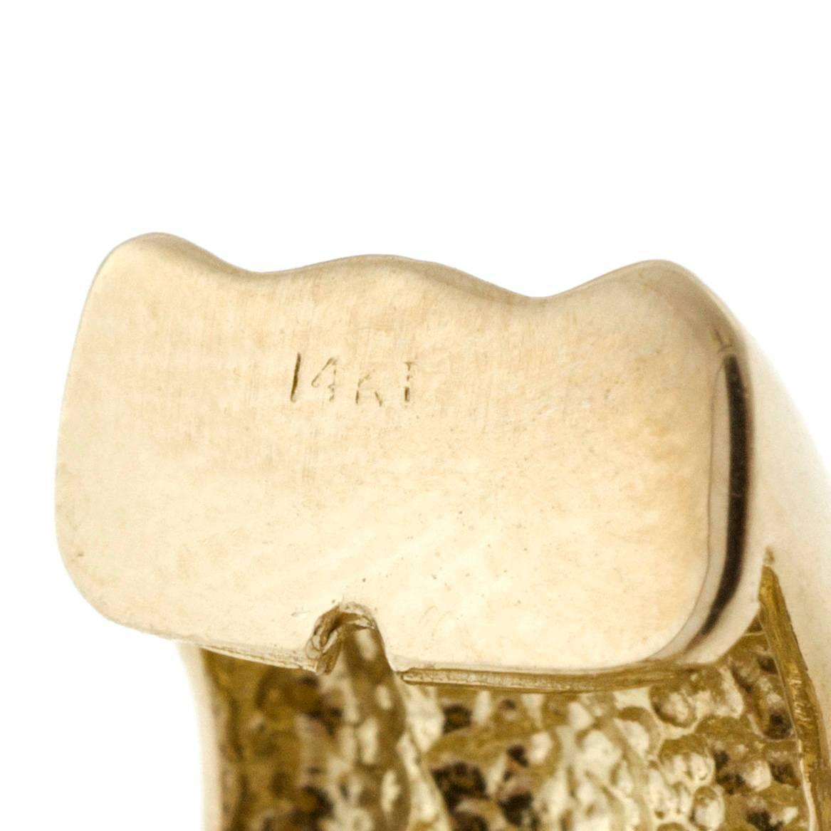 .70 Carat Two-Row Diamond Gold Huggie Hoop Earrings In Good Condition In Stamford, CT