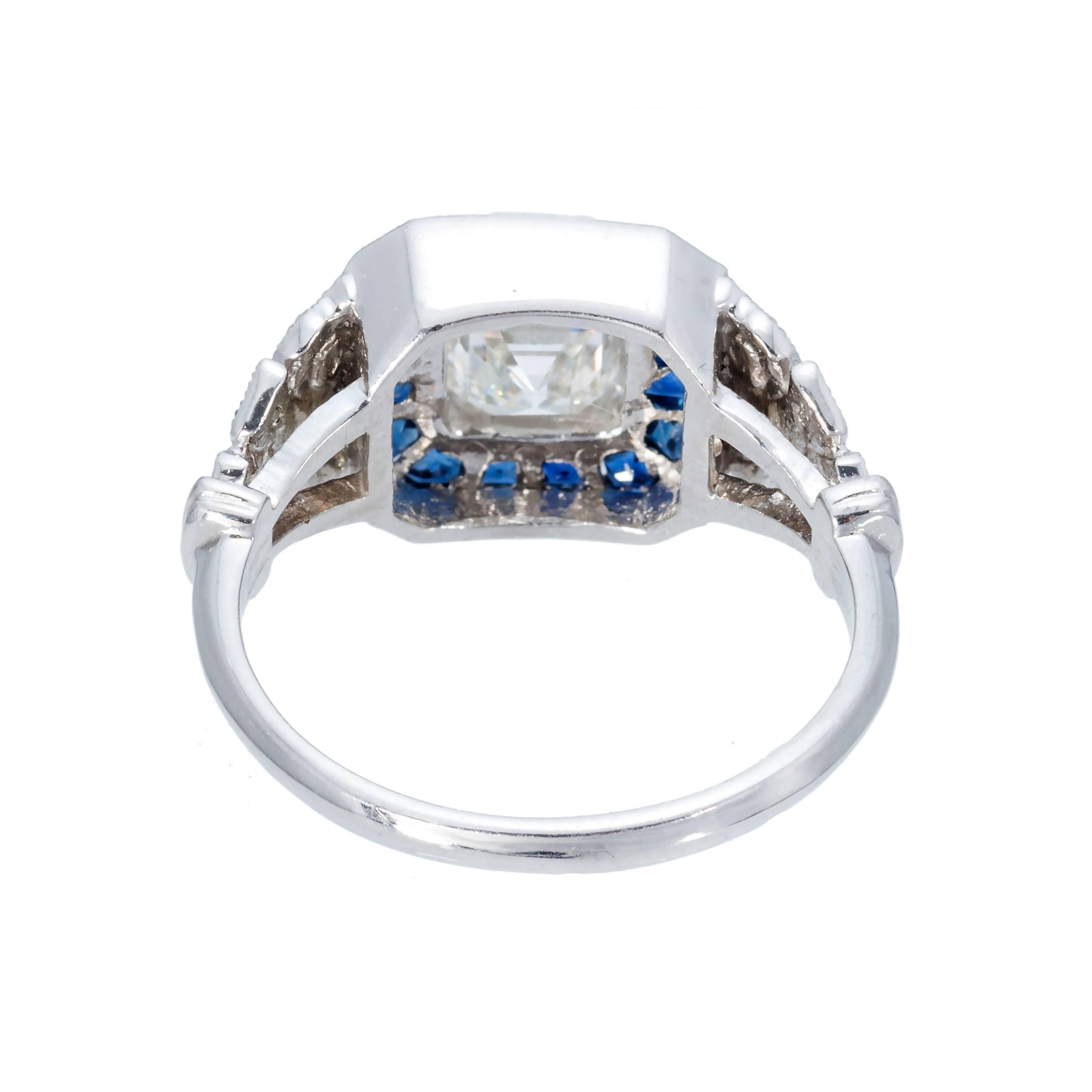 diamond with sapphire halo