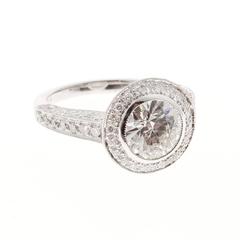 Peter Suchy Pave Diamond Platinum Engagement Ring 9