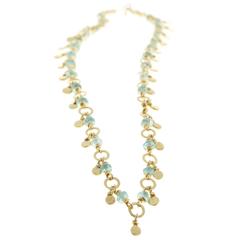 Emerald Gold Rondelle Beads Necklace 3