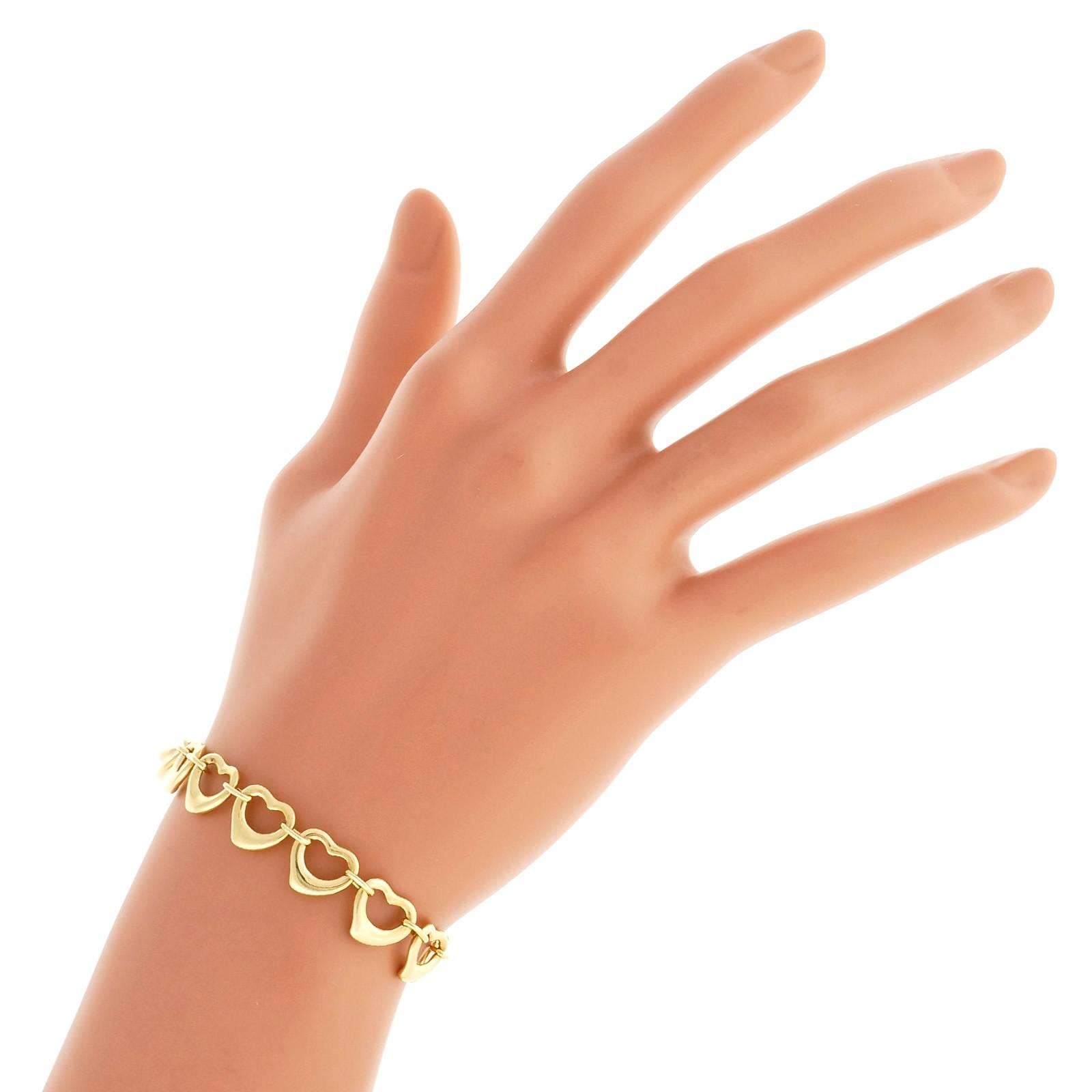 Tiffany & Co. Open Heart Toggle Link Gold Bracelet 1