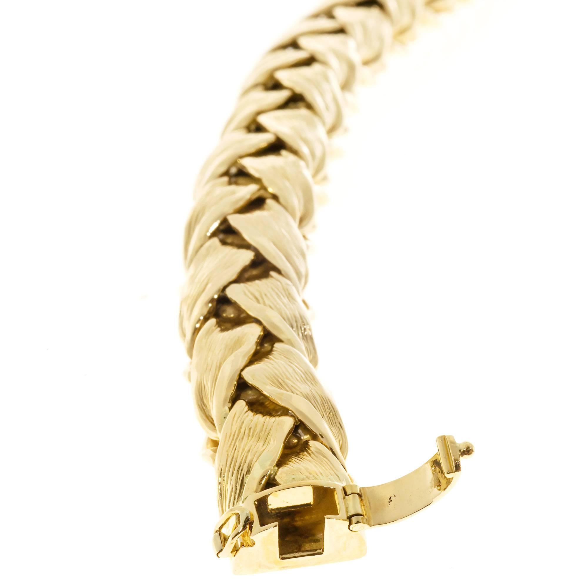 Women's Tiffany & Co. Textured Gold Weave Bracelet