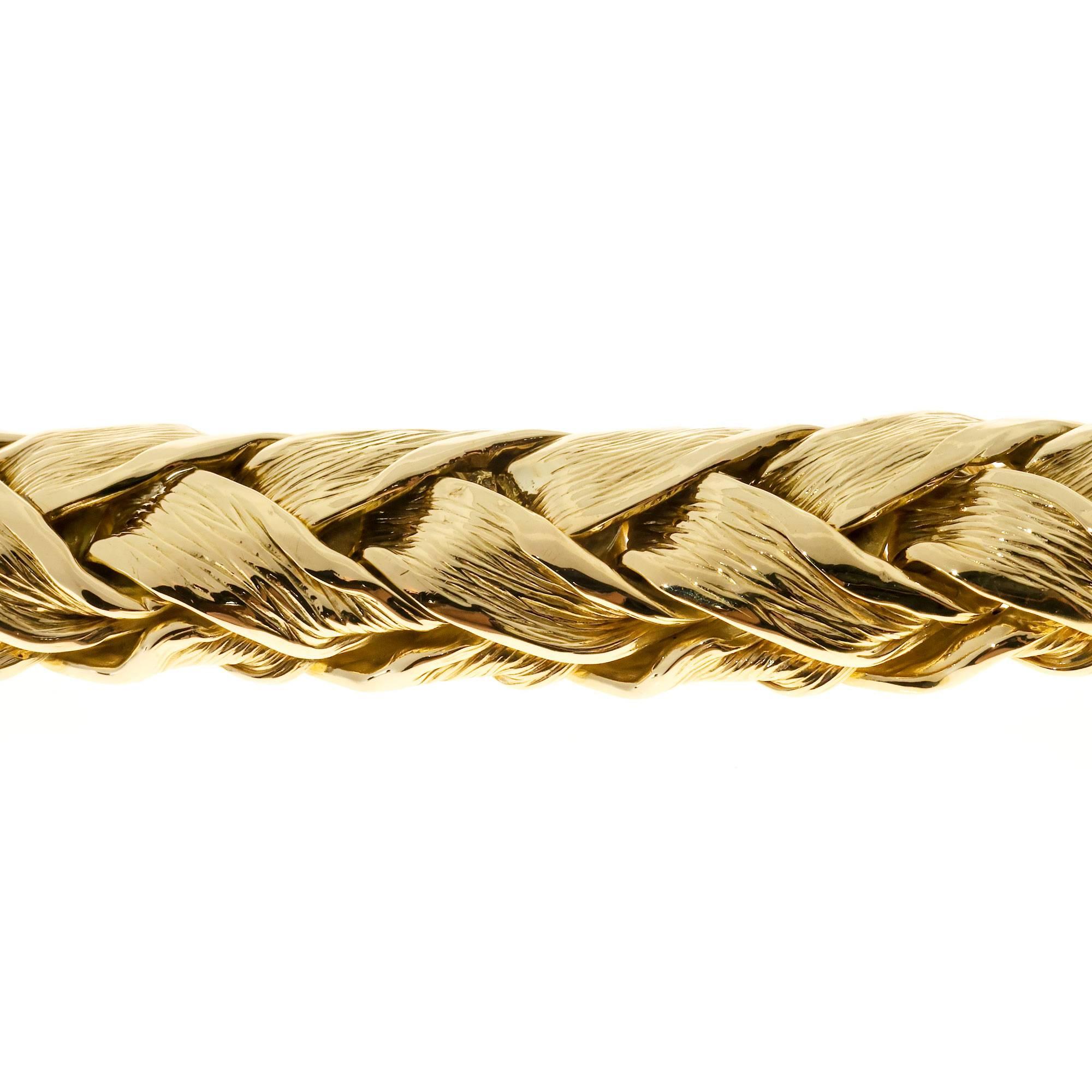 Tiffany & Co. Textured Gold Weave Bracelet 1