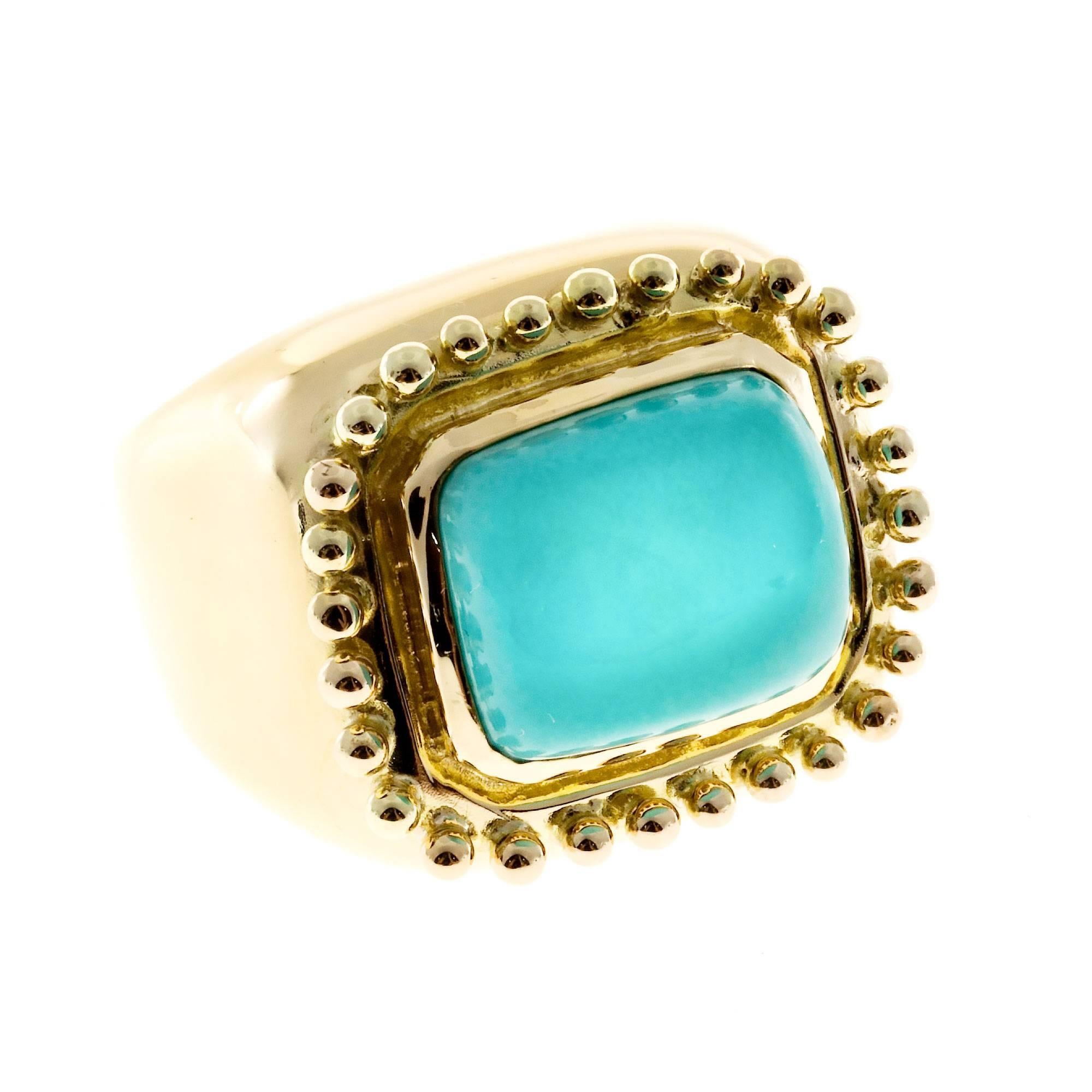 Natural Turquoise Gold Ring 1