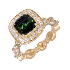 Doris Panos Tourmaline Diamond Gold Ring