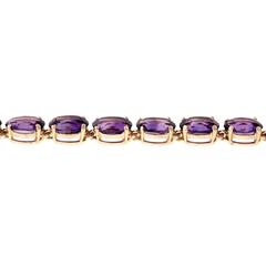 Tiffany & Co Amethyst Gold Link Bracelet