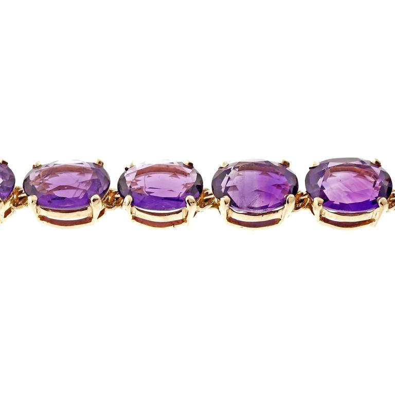 Tiffany and Co Amethyst Gold Link Bracelet at 1stDibs tiffany