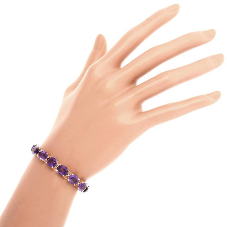 Tiffany and Co Amethyst Gold Link Bracelet at 1stDibs tiffany