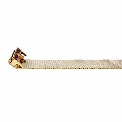 Flexibles Armband, 3,50 Karat Rubin Gelbgold Ziegelstein