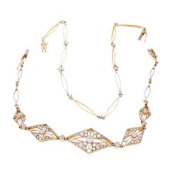 Diamond Gold Platinum Bracelet Necklace 12