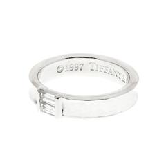 Tiffany & Co. Diamond Baguette Gold Stackable Ring 6