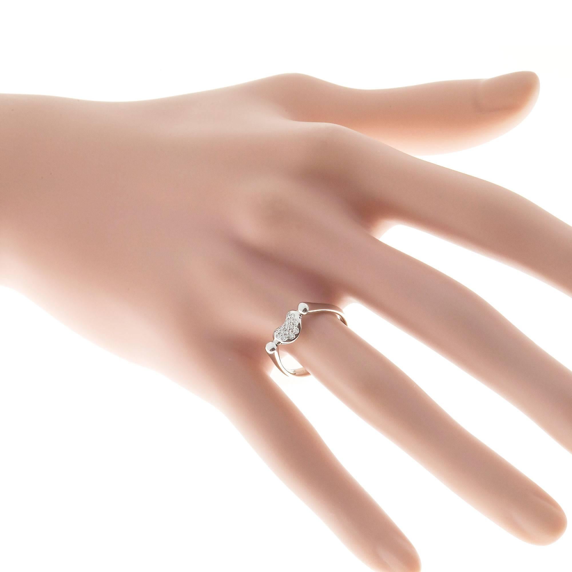 Women's Tiffany & Co. Elsa Peretti Diamond Platinum Bean Ring  