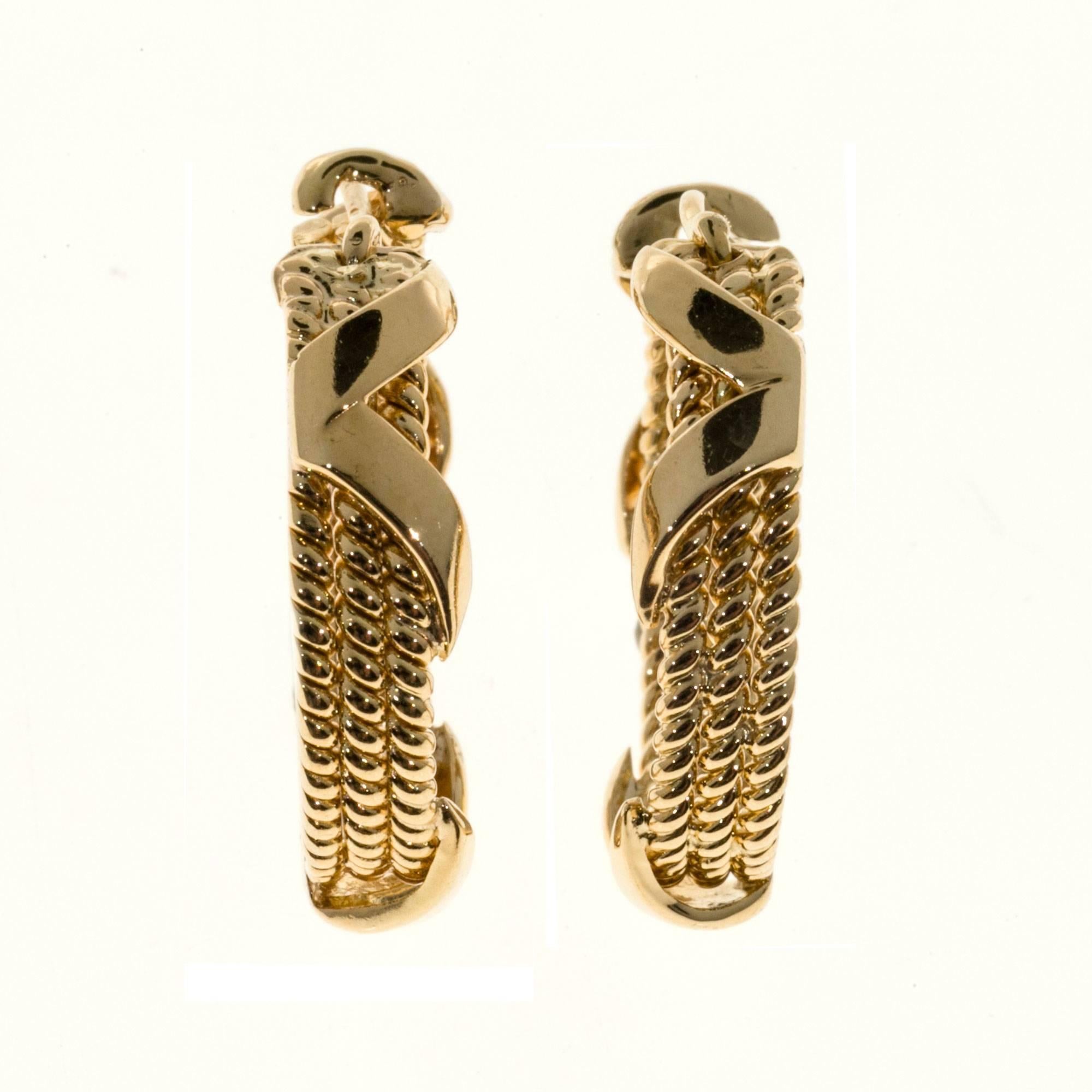 1970s Tiffany & Co. Schlumberger Gold Hoop Earrings 1