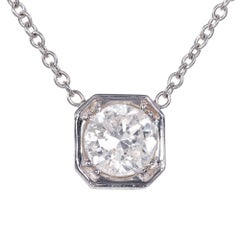 Peter Suchy 1.39 Carat Diamond Gold Pendant Necklace