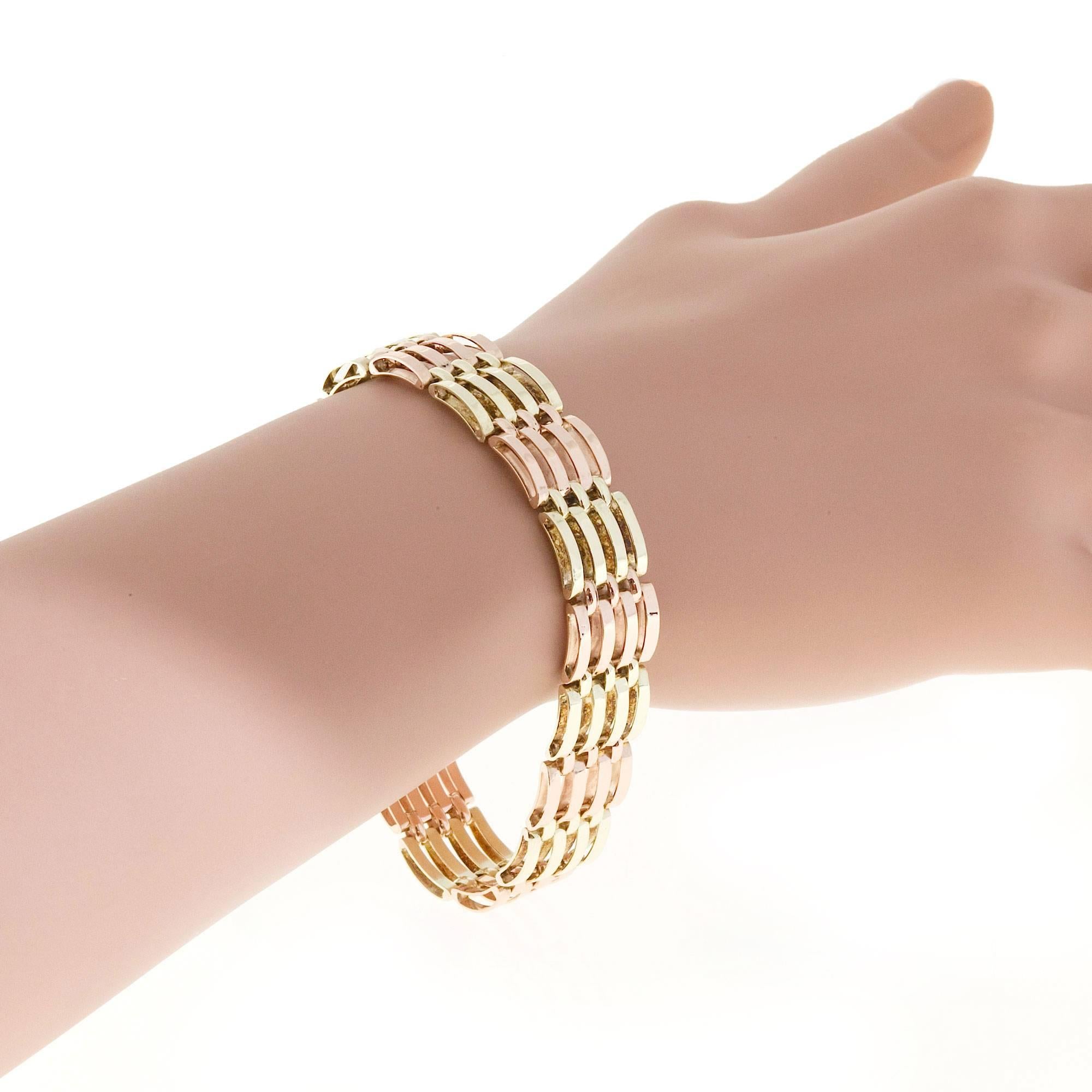 Seven Row Gold Link Bracelet 3