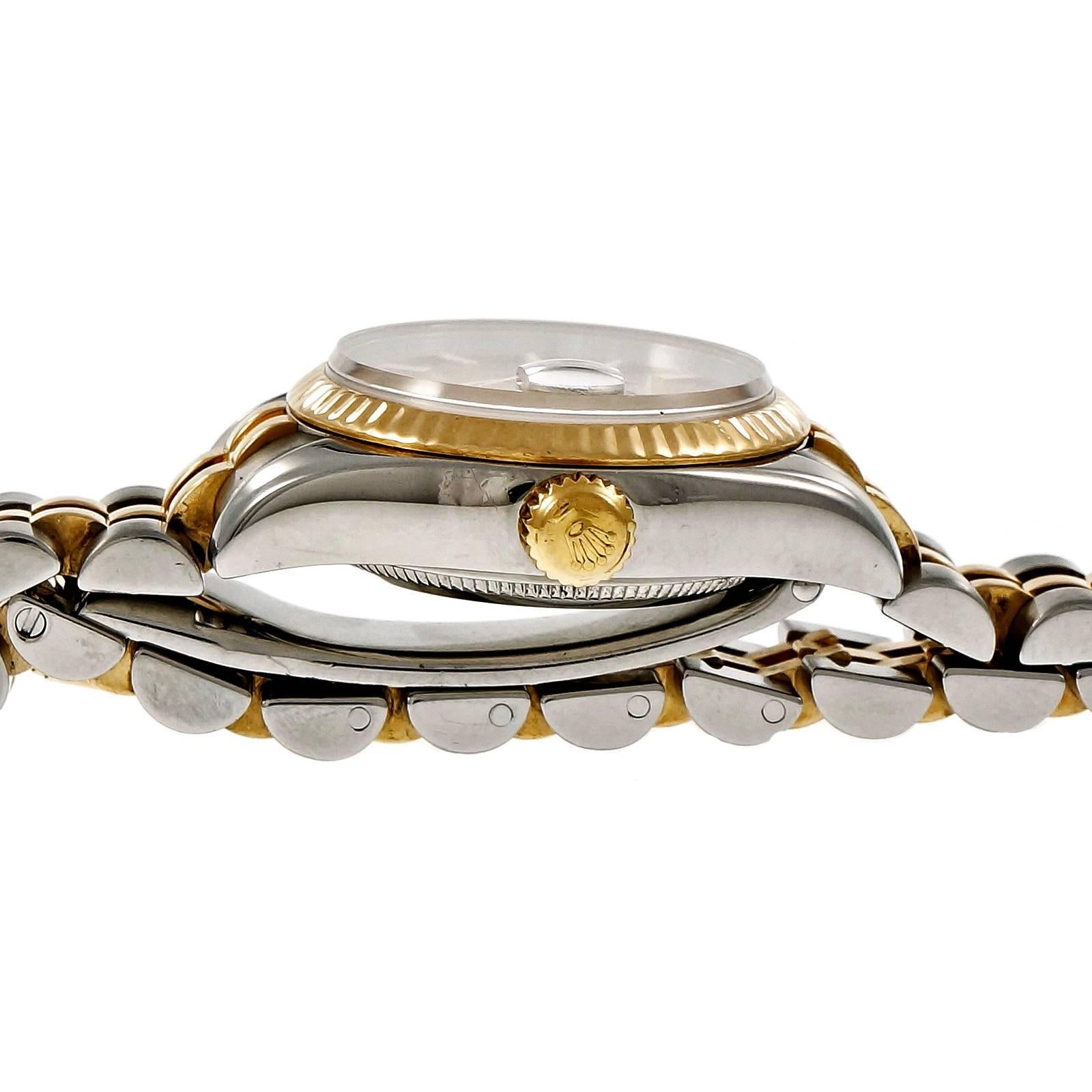Rolex Montre-bracelet Datejust en acier et or pour femmes, réf. 179173  Bon état à Stamford, CT