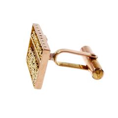 Abacus 3 Dimensional Movable Gold Cufflinks