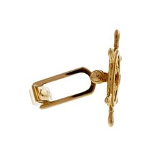 1960s B.A. Ballou Ship's Wheel Gold Cufflinks